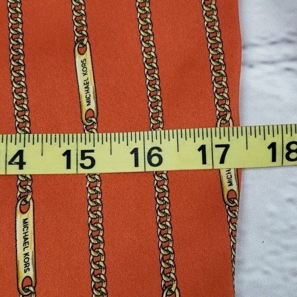 MICHAEL Michael Kors Signature Chain Silky Blouse - Picture 8 of 12